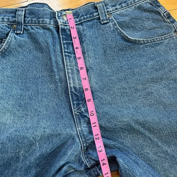 VTG Beverly Hills Polo Club Carpenter Jeans Blue Heavyweight Denim Workwear Y2K - Picture 9 of 13